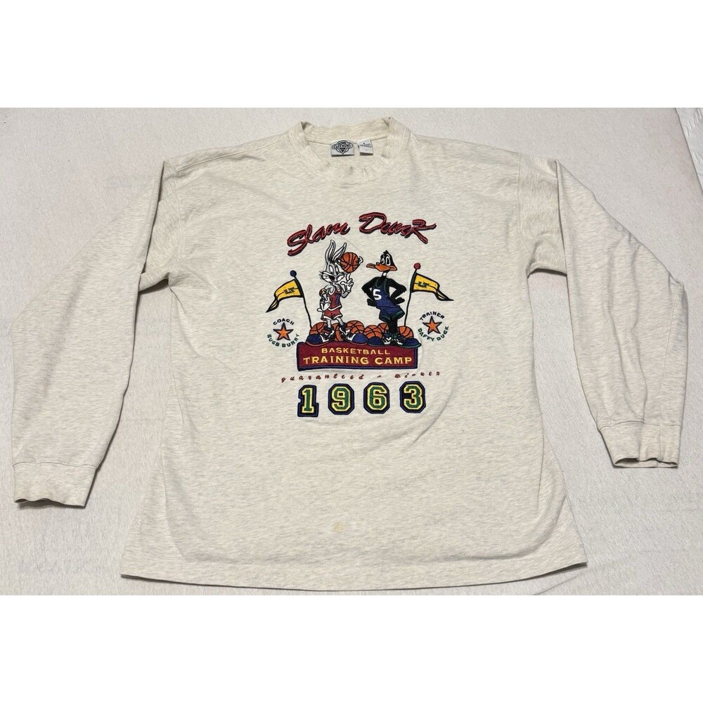 1993 Looney Tunes Basketball Training Camp Embroidered Logo Vintage Shirt Size M